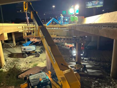 work in Singing Hills Creek at I-820