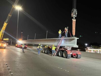 beam at I-820 and Beach St. 
