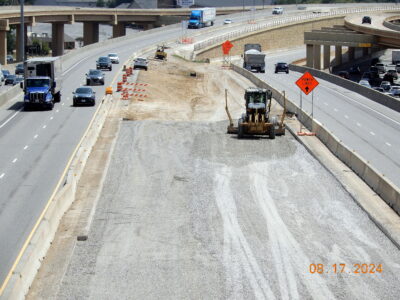 work on SH 121/183 between Brown Trail and Bedford Rd.