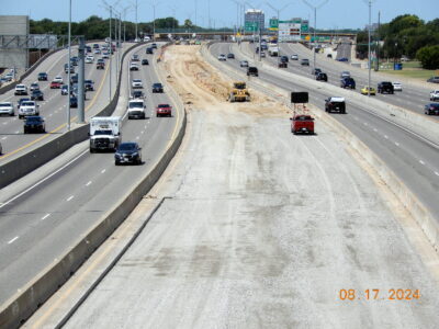 work on SH 121/183 between Brown Trail and Norwood Dr. 