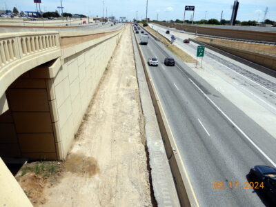 work on I-820 at Iron Horse Blvd. 