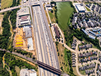I-820 between Haltom Rd. and Denton Hwy. 377 looking east