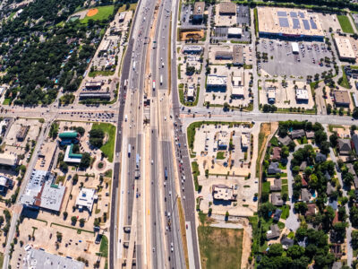 SH 121/183 at Precinct Line Rd. looking east