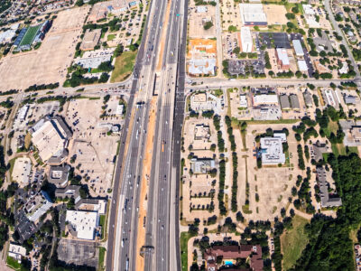 SH 121/183 at Central Dr. looking west