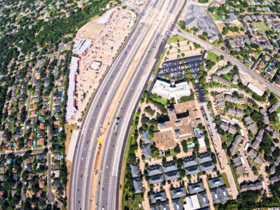 SH 121/183 between Forest Ridge Dr. and Bedford Rd. looking west