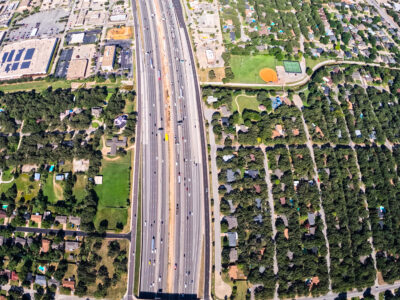 SH 121/183 between Hurstview Dr. and Precinct Line Rd. looking west 