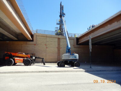 work on SH 121/183 at Norwood Dr.