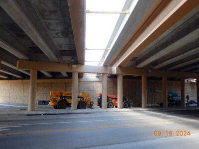  new beams at Holiday Ln. and I-820
