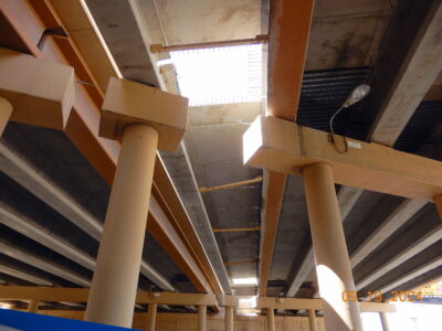 work on I-820 over Holiday Ln.  