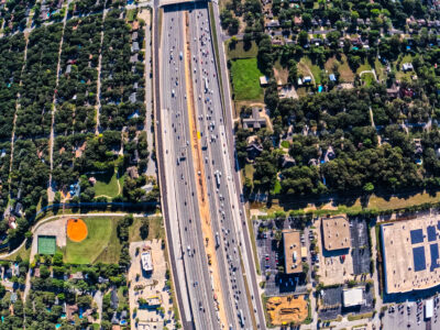  SH 121/183 between Precinct Line Rd. and Hurstview Dr. looking east 