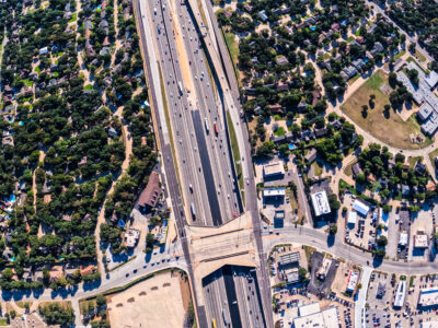 SH 121/183 at Brown Trail looking east