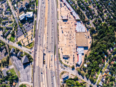  SH 121/183 at Bedford Rd. looking east