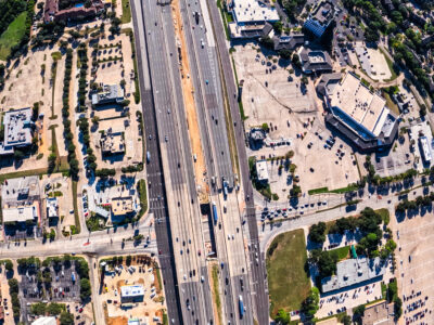SH 121/183 at Central Dr. looking east 