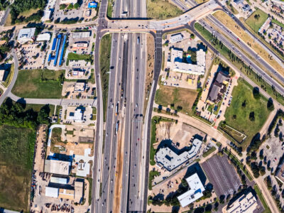 SH 183 between Industrial Blvd. (FM 157) and Westpark Way looking west