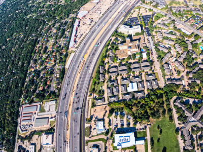 SH 121/183 between Forest Ridge Dr. and Bedford Rd. looking west