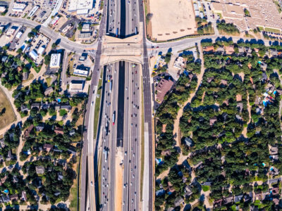 SH 121/183 at Brown Trail looking west