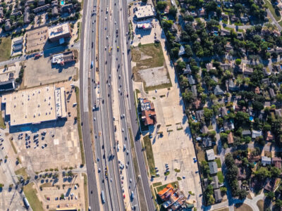 I-820 between Rufe Snow Dr. and Holiday Ln. looking east