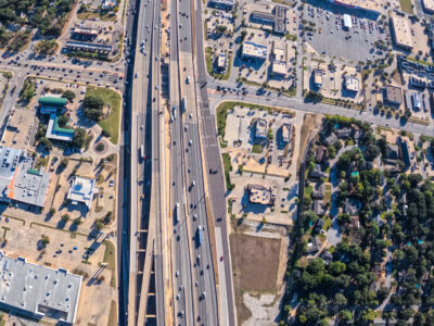 SH 121/183 at Precinct Line Rd. looking east