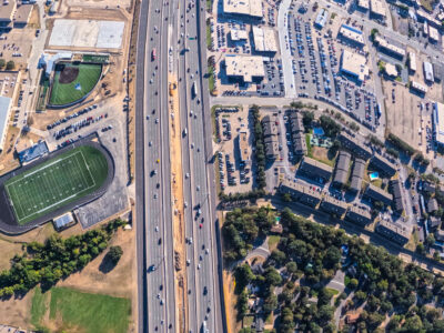  SH 121/183 between Norwood Dr. and Brown Trail looking east