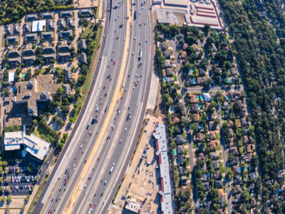  SH 121/183 between Bedford Rd. and Forest Ridge Dr. looking east 