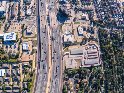 SH 121/183 at Forest Ridge Dr. looking east