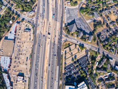  SH 121/183 at Bedford Rd. looking west