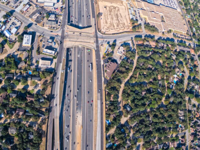 SH 121/183 at Brown Trail looking west