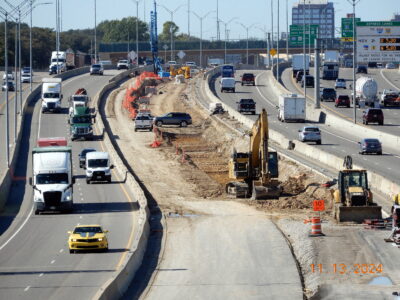 SH 121/183 at Brown Trail looking west