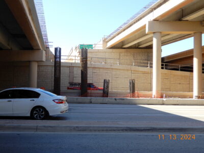 work on Precinct Line Rd. at SH 121/183