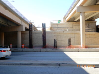 work on Precinct Line Rd. at SH 121/183