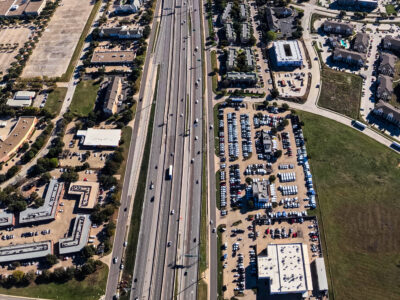 I-820 between Riverside Dr. and Beach St. looking east