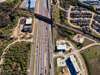 I-820 between Haltom Rd. and Denton Hwy. 377 looking east