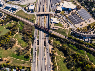 I-820 between Denton Hwy. 377 and Iron Horse Blvd. looking east