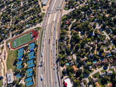 I-820 at Holiday Ln. looking east