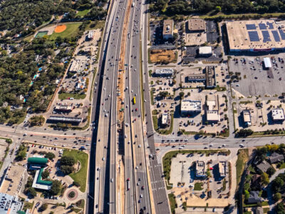 SH 121/183 at Precinct Line Rd. looking east