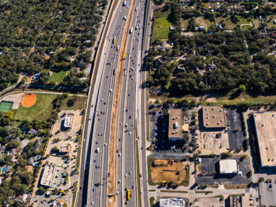 SH 121/183 between Precinct Line Rd. and Hurstview Dr. looking east