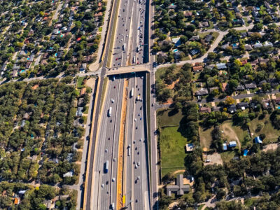 SH 121/183 at Hurstview Dr. looking east