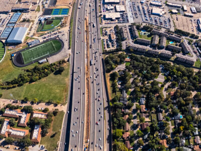SH 121/183 between Norwood Dr. and Brown Trail looking east