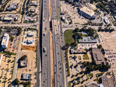 SH 121/183 at Central Dr. looking east
