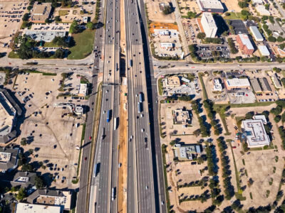 SH 121/183 at Central Dr. looking west