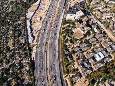 SH 121/183 between Forest Ridge Dr. and Bedford Rd. looking west