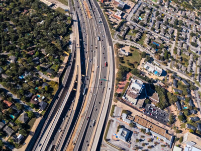 SH 121/183 between Precinct Line Rd. and Bedford Euless Rd. looking west