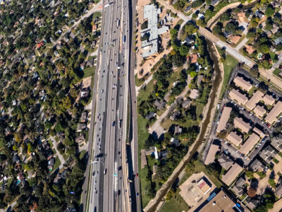 I-820 between Texas Blvd. 26 and Holiday Ln. looking west