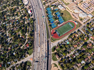 I-820 at Holiday Ln. looking west