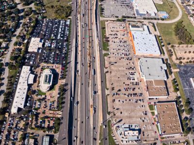 I-820 between Rufe Snow Dr. and Iron Horse Blvd. looking west