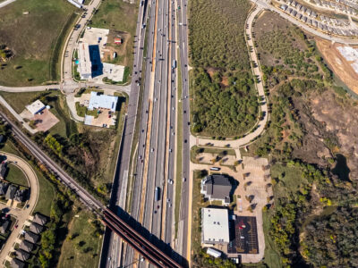 I-820 between Haltom Rd. and Beach St. looking west