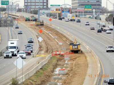 work on SH 121/183 between Hurstview Dr. and Precinct Line Rd. 