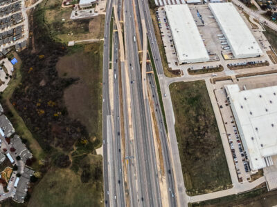 I-820 between Beach St. and Haltom Rd. looking east