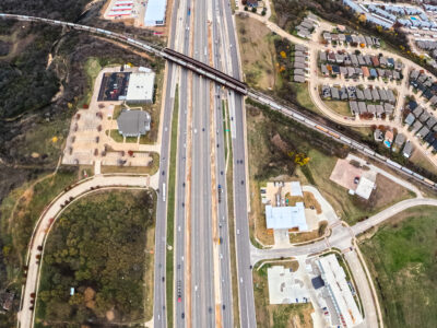 I-820 between Haltom Rd. and Denton Hwy. 377 looking east