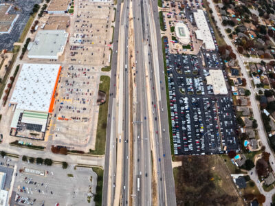 I-820 between Iron Horse Blvd. and Rufe Snow Dr. looking east